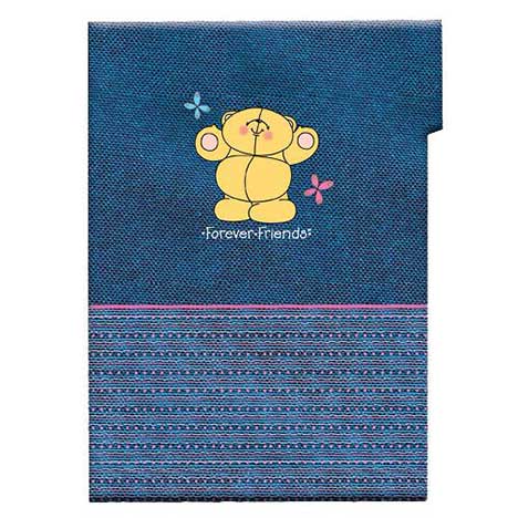 A4 Forever Friends Blue Plastic Folder